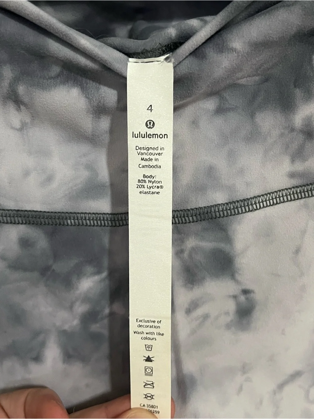 lululemon Gray Tie-Dye Leggings